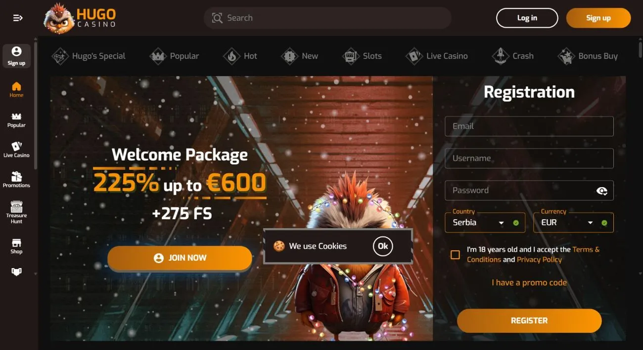 Home 65 Hugo - European casinos